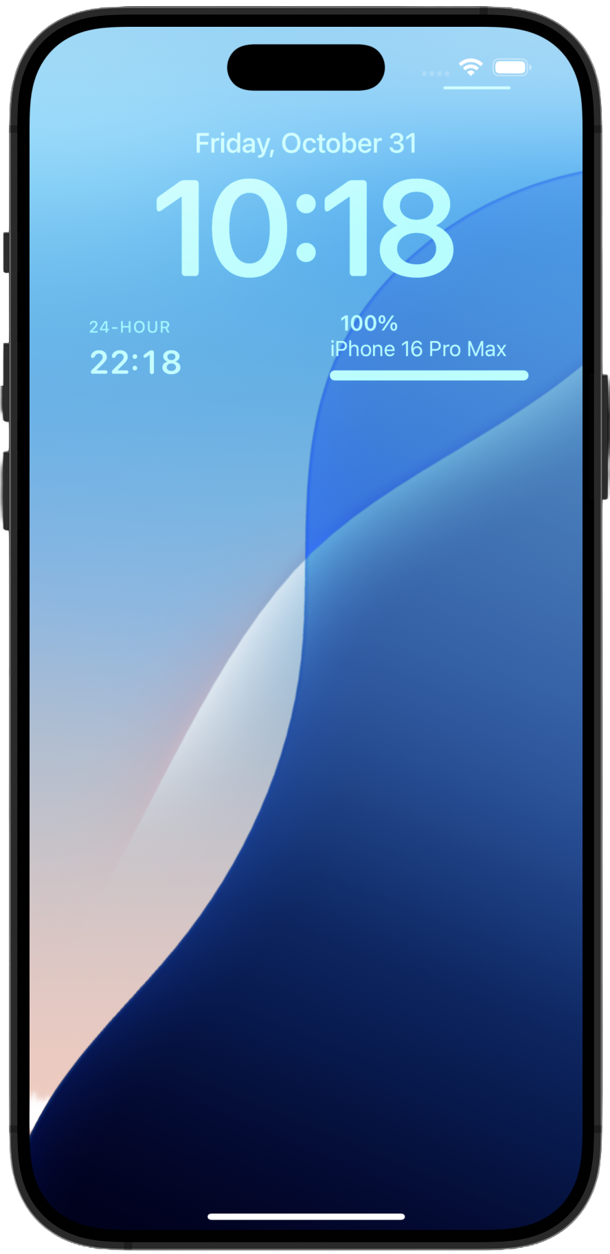 Lock screen layout example 2