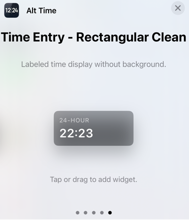 Rectangular Clean widget